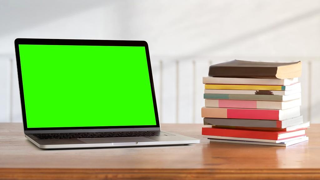 Collage of technology devices and digital learning interfaces